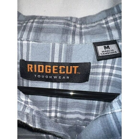 RIDGECUT TOUGHWEAR MEN'S FLANNEL SHIRT MED Workshirt Strong Material - Picture 2 of 6
